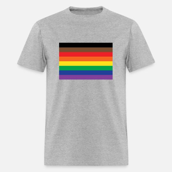 rainbow pride flag with black and brown 